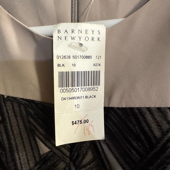 NWT Diane Von Furstenberg Reona Geometric Sheath Dress Size 10 Black Tan - Picture 11 of 12